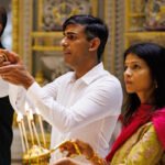 Rishi Sunak and Wife Akshata Murty Visit Akshardham Temple